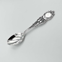 Чайная серебряная ложка «Часики» (8100528)