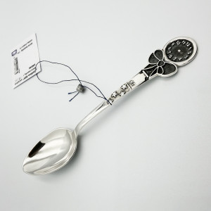 Кавова срібна ложка «Годинник» (824045)
