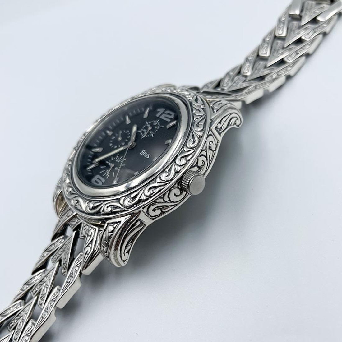 Чоловічий срібний годинник 97 (7100077)